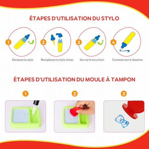 Children's Gift 1-3 Years – Water Drawing Mat Baby Toy 1 2 3 Year Old Educational Toys for Children Giant Painting Mat Gift for Boys Girls