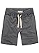 AMY COULEE Mens Cotton Casual Shorts Lounge Sweat Shorts with Pockets (L, Dark Grey)