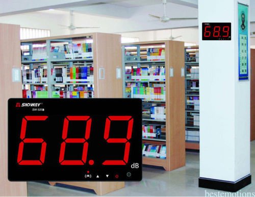 TestHelper Sound Level Meter Tester 30-130db,Large Screen LCD Display Wall Hanging Type Decibel Noise Measuring with Alarm (Sound Level Meter with Data Logger)