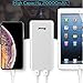 Power Bank Portable Charger 20000mah High Capacity Battery Pack Dual Micro 2A Faster Inputs Compatible LED Flashlight Smart Devices Android Phone and Other Cellphones White (2 Micro Cables Include)