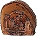 Holy Land Market Vintage Nativity Scene Olive Wood Bark Ornament - Table Standing or Hanging - Antique Style - 3D (3.5 Inches)