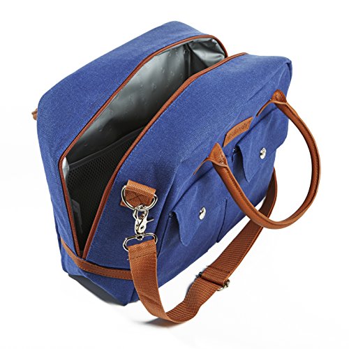 image for Fit & Fresh Margene Messenger Style Lunch Bag for Women, Insulated Tot