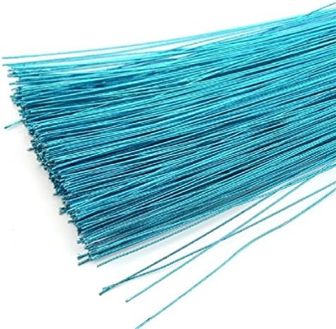 50Pcs 1Mm Diameter 80Cm Long Plastic Covered Gold Wire Iron Wire Used For Diy Nylon Stocking Flower Garland Making Supplies