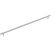 Amerock Bar Pulls 25-3/16 inch (640mm) Center-to-Center Satin Nickel Cabinet Pull, BP19018G10