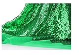 3mm Green Sparkle Sequins Fabric for Sewing Costumes Knit Dot Strechy Sold by Half of The Yard Tablecloth Linen Sequin Tablecloth Table Runner
