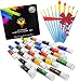 Acrylic Paint Set 24 Colors- Bonus 10 Acrylic Paint Brushes Included - Acrylic Paints for Artists - Heavy Body Acrylic Paint - Artist Quality Acrylic Paint - Canvas Paint with Acrylic Paint Brush Set primary