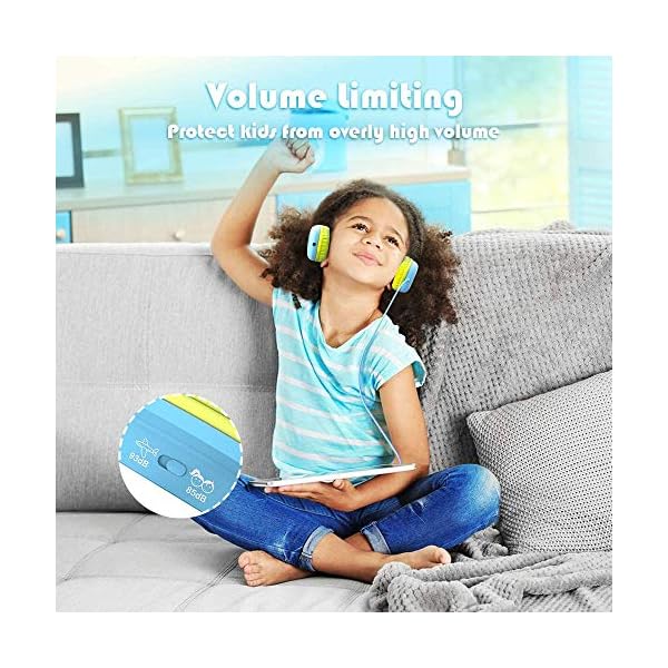 VANKYO-Kids-Headphones-Children-Headphone-Over-Ear-Wired-Headset-Volume-Limited-and-Sharing-Function-Child-Earphones-Foldable-Headphones-35mm-Jack-with-Mic-for-Phones-Tablets-MP4-Pink VANKYO Kids Headphones, Children Headphone Over Ear, Wired Headset Volume Limited and Sharing Function Child Earphones…