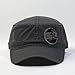 The Vintage Year Washed Cadet Cotton Twill Adjustable Military Radar Caps (Charcoal Gray Heavy Stitching)