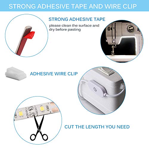 Sewing Machine Light, ALLOMN LED Sewing Light Strip with Touch Dimmer and USB Power Supply Fit All Sewing Machines - Thumbnail 4