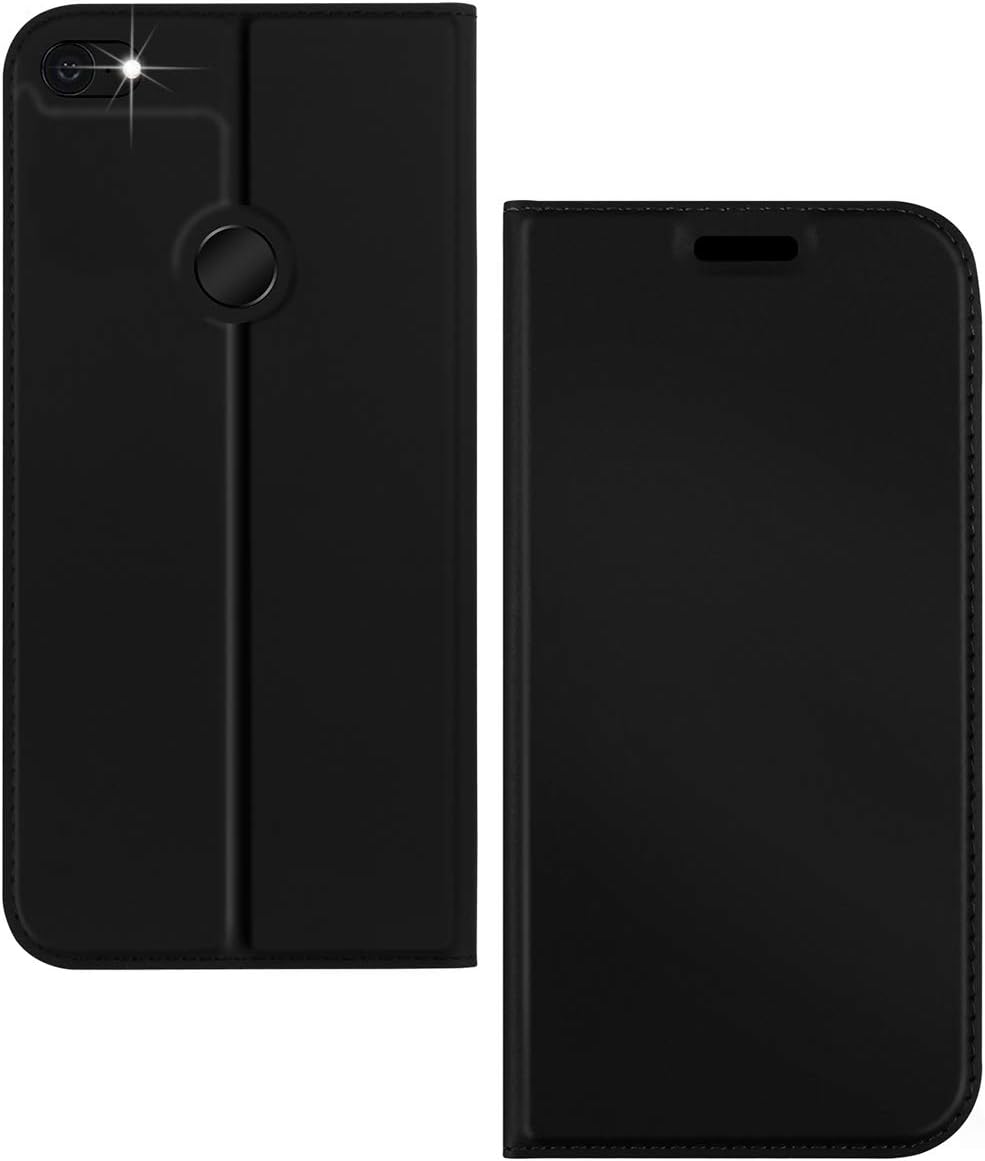 Google Pixel 3 XL Case KumWum Leather Slim Shockproof Inner Stand Function Card Slot Magnetic Closure Phone Flip Cover for Google Pixel 3XL (Google Pixel 3 XL, Black)