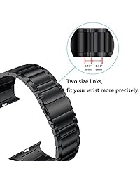 LDFAS - Correa de repuesto para Apple Watch Series 3, de acero inoxidable, de 1.654 in, magnética, para Apple Watch Series 3 2 1