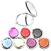 IETANG 7pc Set Double Compact Cosmetic Crystal Makeup Mirrors Round Pocket Purse Magnification Jewel Mirrors