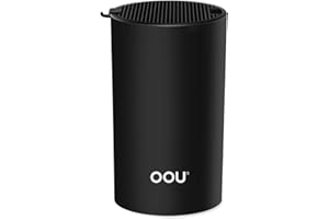 OOU! Universal Knife Block Holder, Knife Holder Without Knives,Detachable for Easy Cleaning, Round Knife Holder For Safe, Space Saver Knife Storage,Unique Design Slot to Protect Blades