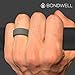 BONDWELL Silicone Wedding Ring for Men (Dark Gray) Safe, Durable Mens Rubber Wedding Band for Active Athletic Male Life, Military, Fitness, Work & Workout (Size 10)