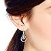 AeraVida Spirit Teardrop Peace Sign Symbol Sterling Silver .925 Dangle Earrings | Peace and Love Earrings for Women | Hippie Earrings