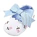 Elaco Infant Baby Girls Moccasins Anti-Slip Soft Sole Princess Shoes (12~18 Month, White)