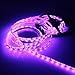 FAVOLCANO Waterproof Purple LED Strip 3528 SMD 300LED 5M Flexible Lamp Light DC 12V 60LED/M IP65 + 2.1 x 5.5mm DC Power Female Plug Jack Adapter Connector Plug