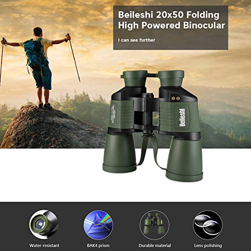 Microscopes & Endoscope,Maserfaliw Binocular Telescope,Beileshi 20x50 Mini 20X BAK4 Prism Fully Multi-coated Lens Binocular Telescope - Green - Thumbnail 3