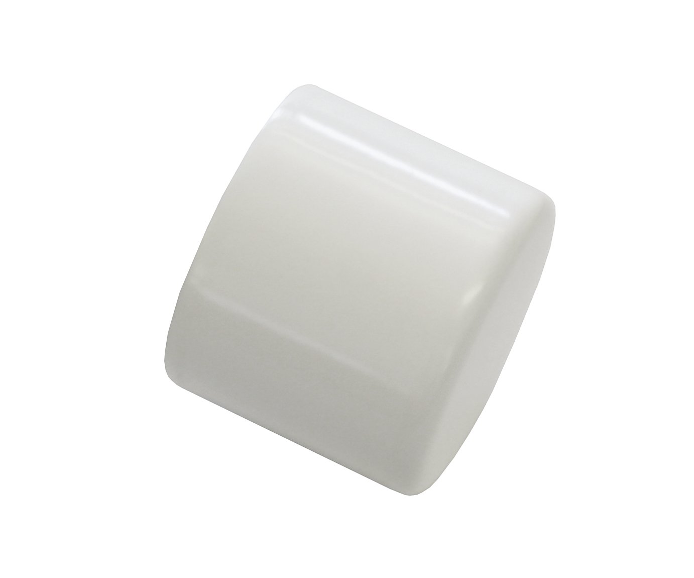 Gardinia End Cap for Curtain Rods, 2 Pieces, Chicago Series, 20 mm Diameter, Metal, White