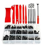 Auto Clips Car Retainer Body Clips Door Bumper Trim Clips Replacement Parts Car Trim Removal Tool Set 6 Pcs with Fastener Remover for Car Dash Radio Door Panel for Ford GM Toyota Honda Chrysler