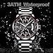 Mens Stainless Steel Watches Men Chronograph Waterproof Sport Date Quartz Wristwatch Classic Watch