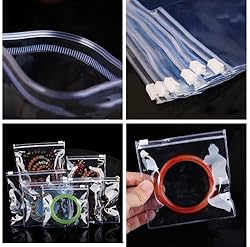 50 Self Seal PVC Pack Zipper Lock Bags,Clear