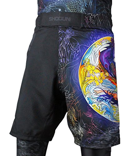 Shogun Fight MMA Fight Shorts BJJ Jiu Jitsu Fighting Grappling Martial Arts Muay Thai Kickboxing, S Tao