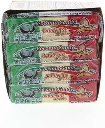 Banderita Coconut Candy - Dulce De Coco 3.5 Oz 12 Units (Pack of 1)