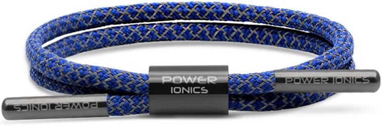 Power Ionics Sports Bracelets for Men Balance Bracelet for Women Energy Bracelet Wristband Bracelet Multi Colored(Blue/GunGray Ring, Double Rope)