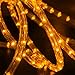 WYZworks 576LEDs, 50ft LED Outside Rope Lights, Waterproof Permanent Outdoor ETL Certified Connectable Clear Tube, Christmas Palm Tree Holiday Decorative Landscape Patio Accent Lighting - Orange