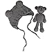 Jastore Infant Newborn Photography Prop Photo Crochet Boys Girls Knit Toy Bear Hats (Grey)