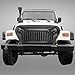u-Box Jeep TJ LJ Gladiator Grille Matte Black Vander Grill Cover w/Mesh Insert for 1997 1998 1999 2000 2001 2002 2003 2004 2005 2006 Jeep Wrangler & Wrangler Unlimited