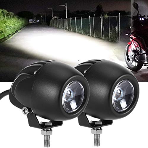 KAWELL 2Pcs 20W Round Motorcycle Dirt Bike Driving Lights 7D 6000K White Flood Spot Combo Pod Fog Lights Waterproof Offroad Led Work Light Bar for Jeep ATV Truck Wrangler Boat Tractor