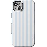 Casely iPhone 15 Case | Blue Stripes | Sunday Best | Bold Protective Design | Compatible with MagSafe