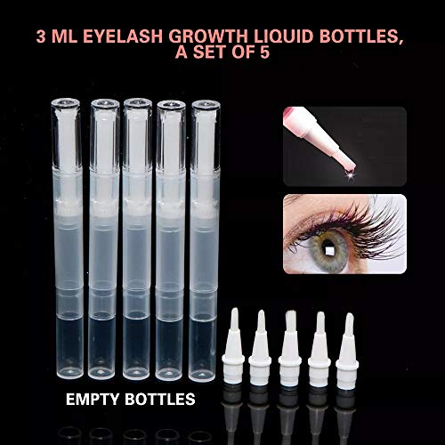 12 Pack 3 ml Transparent Twist Pens, Empty Nail Oil Pen with Brush Tip, Cosmetic Lip Gloss Container Applicators Eyelash Growth Liquid Tube