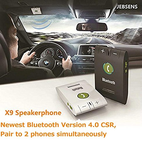 image for MMOBIEL Handsfree Wireless Bluetooth 4.0 Sun Visor Speakerphone Car Ki