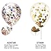 Confetti Balloons Birthday Party - 15 Pack 15 '' ( Mouth Piece Included ) Round Clear Latex Free Balloon, Glitter Balloons for the Gift, Wedding, Party Decorations