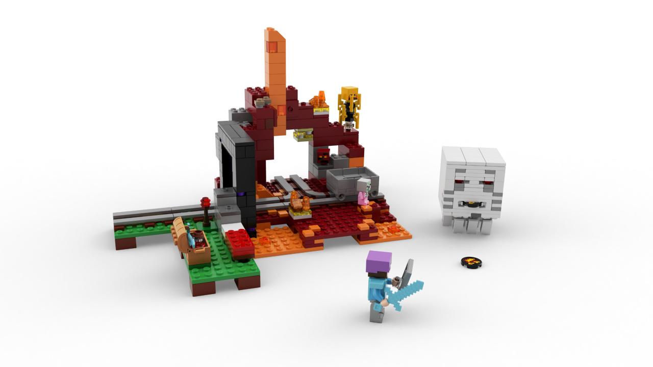 Amazon Co Jp Lego マインクラフト ネザーポータル 組み立てキット 470ピース おもちゃ