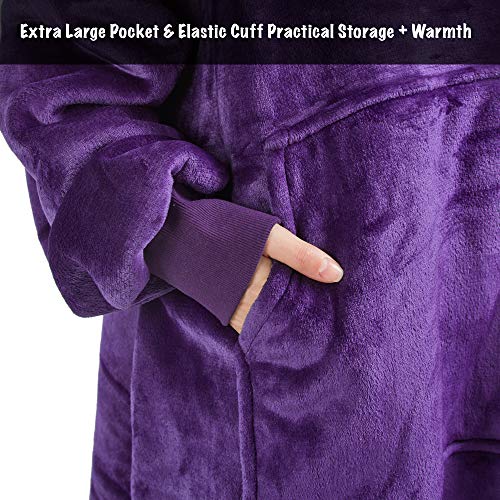 Degrees Of Comfort Wearable Blanket Hoodie for Women Men Adults, Cozy