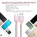 Sngg Phone Charger,4Pack 3FT 6FT 10FT 10FT Extra Long Nylon Braided Cord Charging Cable to USB Syncing Data for Phone X/8/8Plus/7/7Plus/6/6Plus/6s/6sPlus/5/5s/5c/SE and More