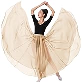 720 Silky Sheer Chiffon Elastic Waist Long Dance Skirt for Belly Ballet Photography Performance Maxi Skirt