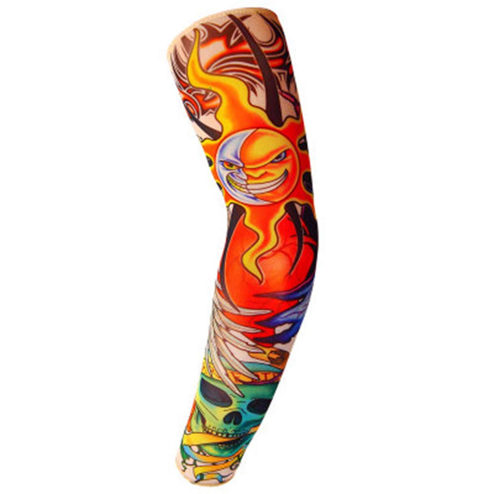 Jkhome temporary tattoo sleeves for men tribal tan cover up outdoors UV protection for women forearm (TS-18)