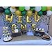 16 INCH Wild ONE Kids First Birthday Balloons with 12 PCS Artificial Palm Leaves, Baby Girl Boy 1st Bday Party Supplies with Air Pump