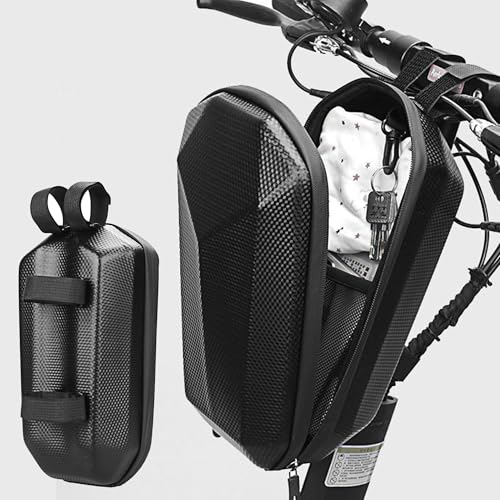 WDEC 4L Electric Scooter Storage Bag, Waterproof Bicycle Basket Front Bag Front Bag for Electric Scooter e-Bike, Storage Bag for Adults, Large Tube Handlebar Waterproof