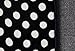 Aboo Kitchen Rugs Memory Foam Non-Slip Mat Black With White Dot (15.7