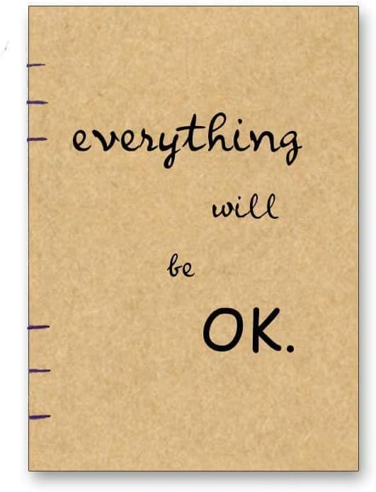 A5 Notebook Handmade / Cream paper without lines #B33
