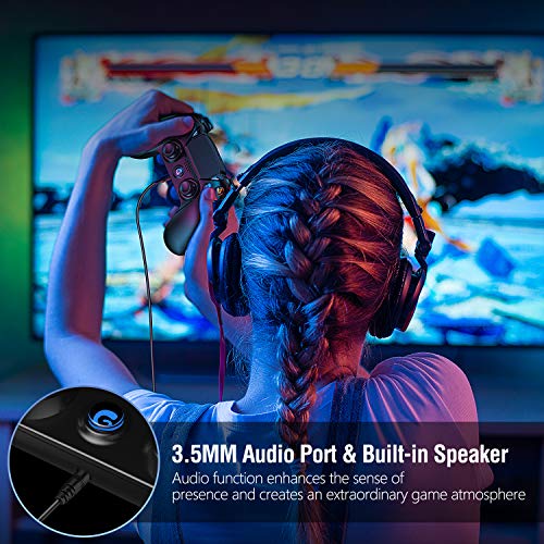 Gamory Wireless Controller for PS4, Controllers Gamepad Joystick Gamepad for PlayStation 4/PS4 Slim/Pro/PS3, Touch Panel Controller with Six-axis Dual Vibration Shock and Audio