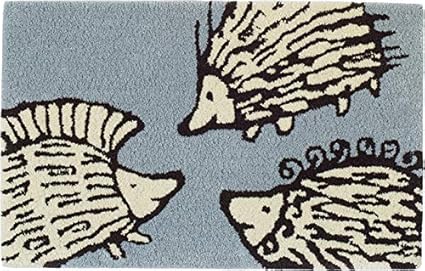 Amazon Lisa Larson リサ ラーソン ルームマット50 80cm ハリネズミ3兄弟ブルー Lisa Larson リサ ラーソン 玄関マット 通販