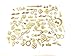 Yansanido 100 Gram (approx 40-60pcs) Assorted DIY Antique Charms Pendant Mixed Charms Pendants (Gold)