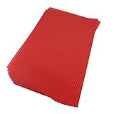 Incontesta 10 Pcs A4 Size Red Opaque Rigid Plastic